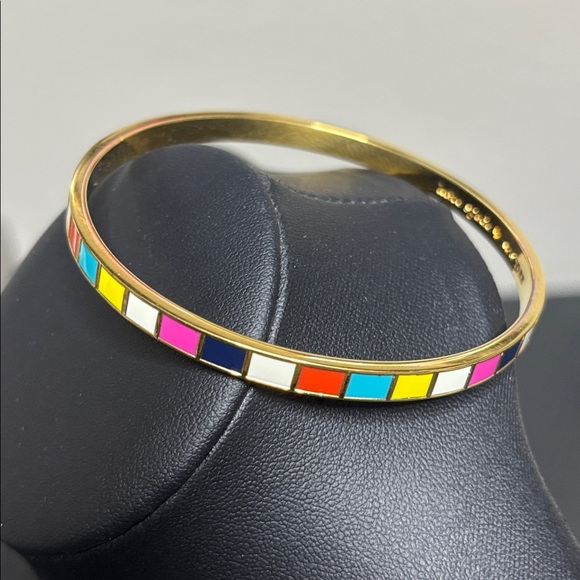 Kate Spade Colorful Gold Tone Enamel Bangle Bracelet - Picture 2 of 6